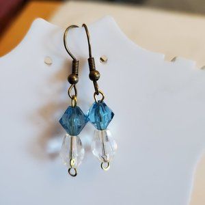 Bronze Hook Glass Bead Dangle Earrings Tony Alexander Jewelry Artisan Fashion